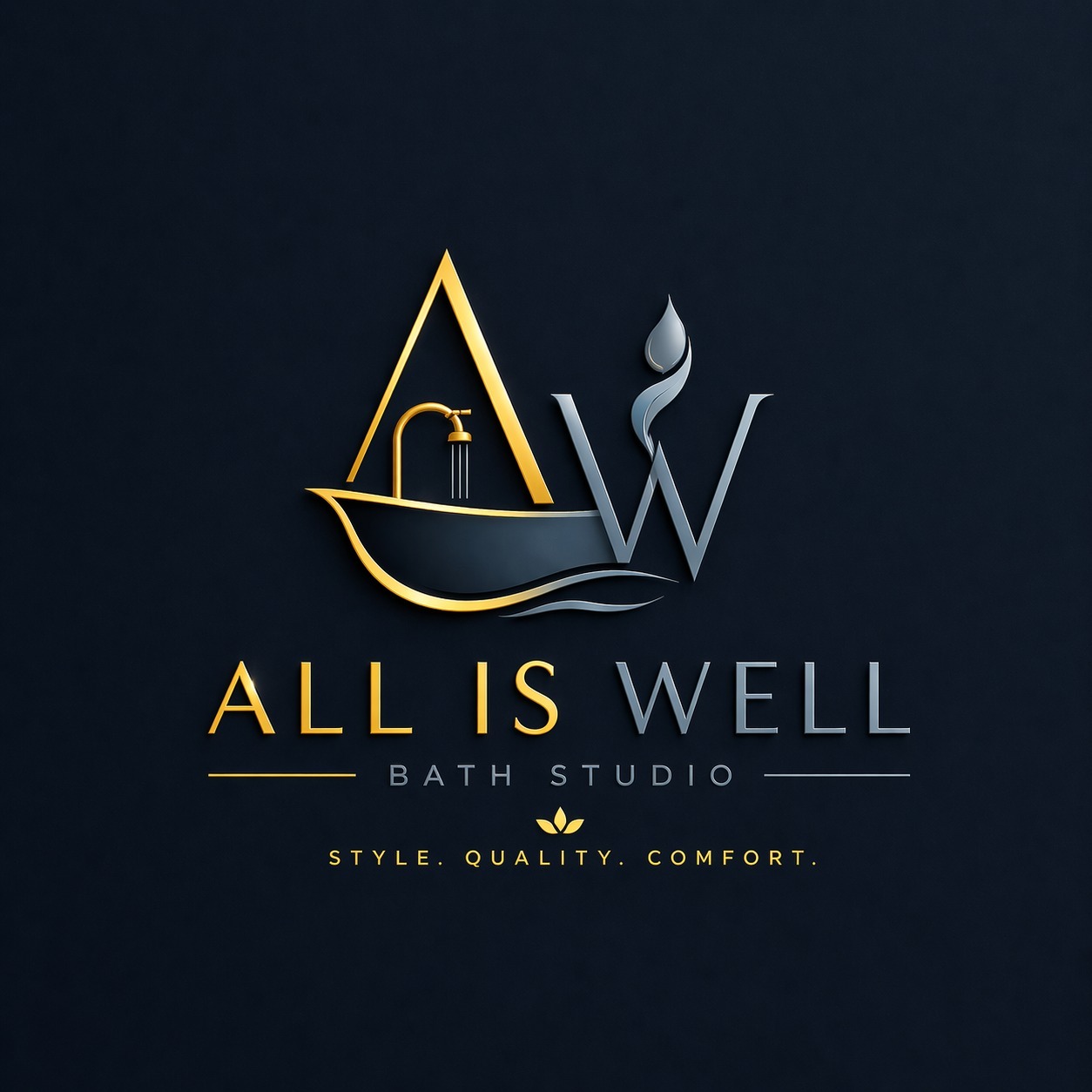 All Is Well Bath Studio logo